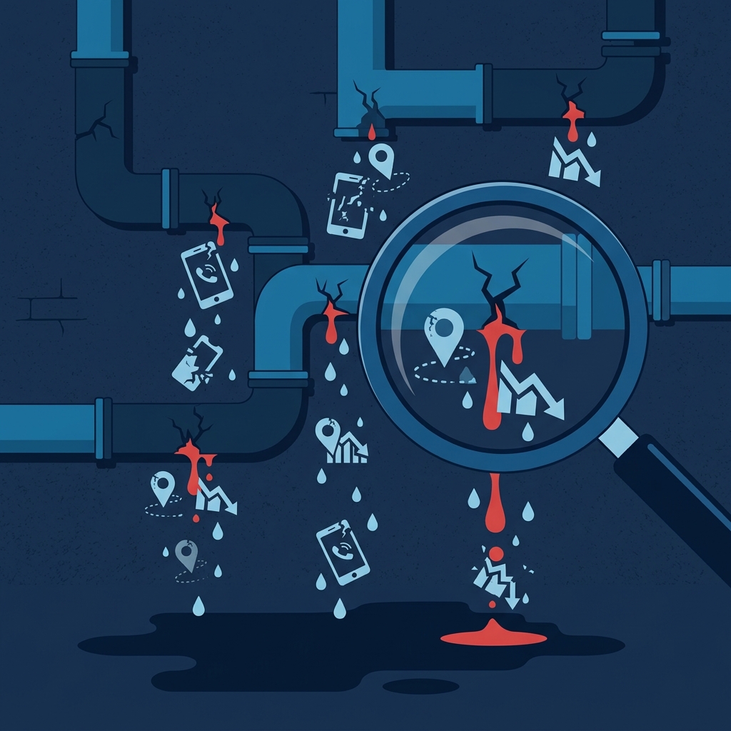 SEO leak check — finding lost calls and rankings through cracked pipes